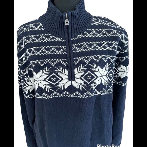 New with tags Original Weatherproof Vintage Fair Isle 1/4 zip front sweater, XL - Picture 2 of 8